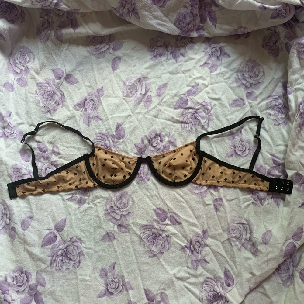 Urban Outfitters Nude Mesh Star Bralette
